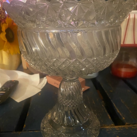 Antique EAPG Pittsburgh Windsor Glass Co Pressed Glass Compote, Early American J - Picture 5 of 7